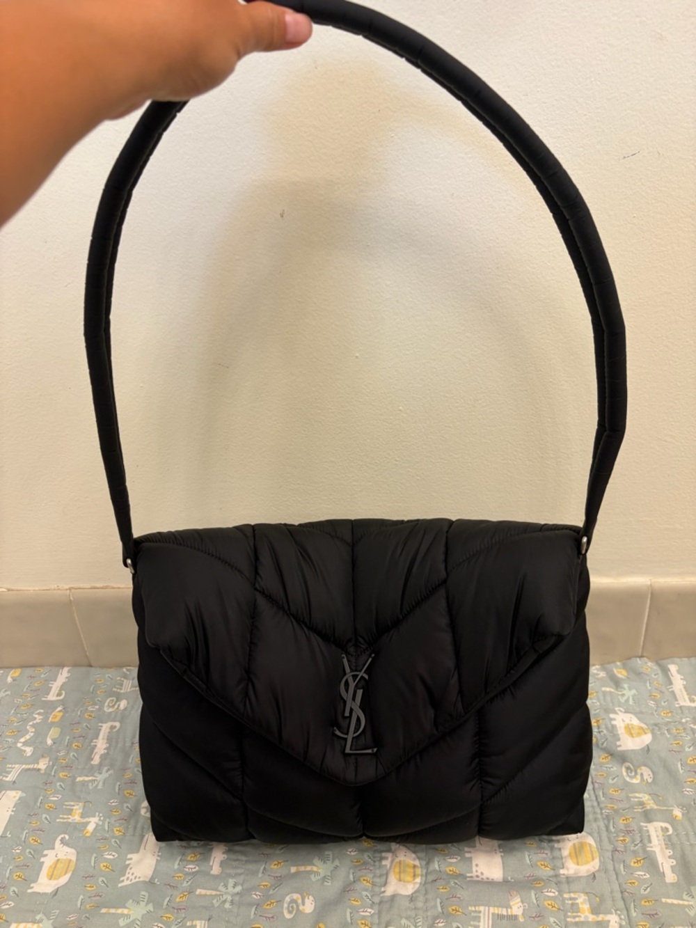 YSL Loulou Medium Puffer ECONYL®Regenerated Nylon Messenger Bag w/ Certificate